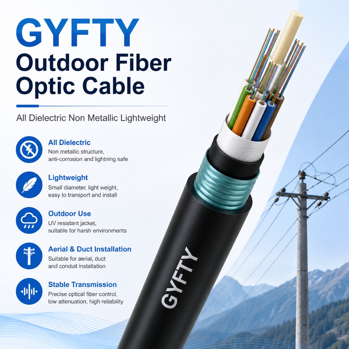 GYFTY Outdoor Fiber Optic Cable